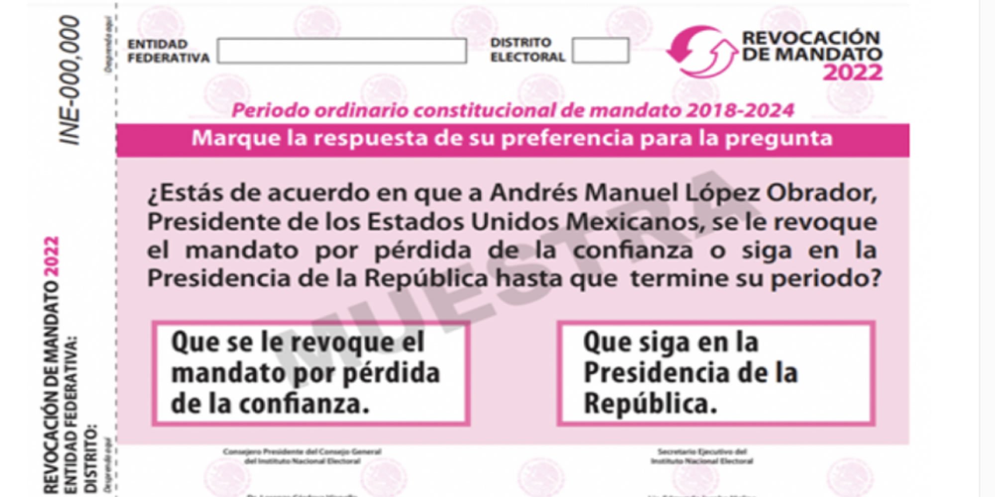 As Ser La Boleta Para La Consulta Sobre La Revocaci N De Mandato De