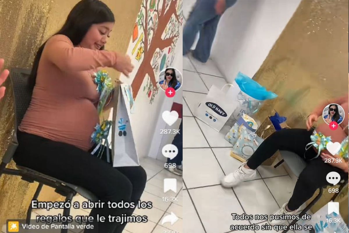 Estudiantes organizan baby shower sorpresa a compañera embarazada