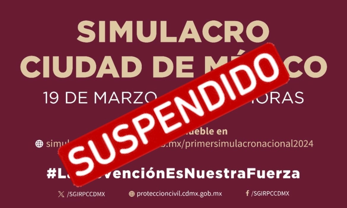 Suspenden el primer Simulacro Nacional del 2024 Cuál es la nueva