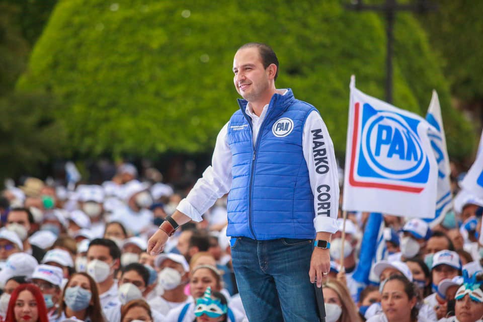 Marko Cortés declara ganador al PAN en Querétaro. Marko Cortés declara ganador al PAN en Querétaro.