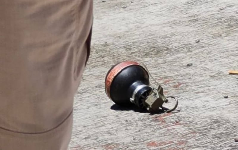 El artefacto arrojado a una casilla en Naucalpan El artefacto arrojado a una casilla en Naucalpan
