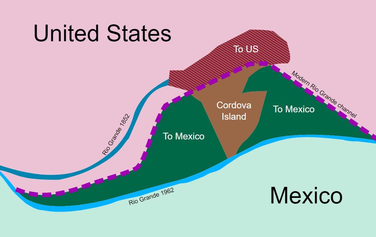 El Chamizal pasa de México a Estados Unidos. 