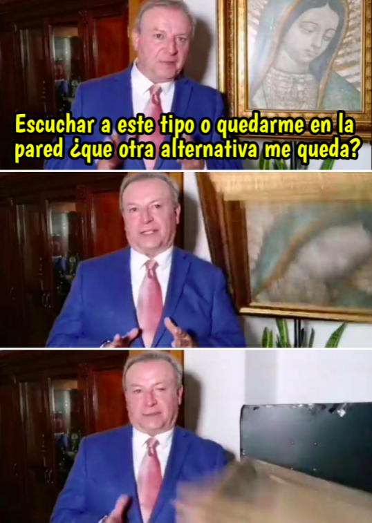 meme Gilberto Lozano cuadro Virgen de Guadalupe meme Gilberto Lozano cuadro Virgen de Guadalupe