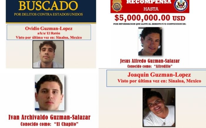 Recompensa hijos de 'El Chapo'