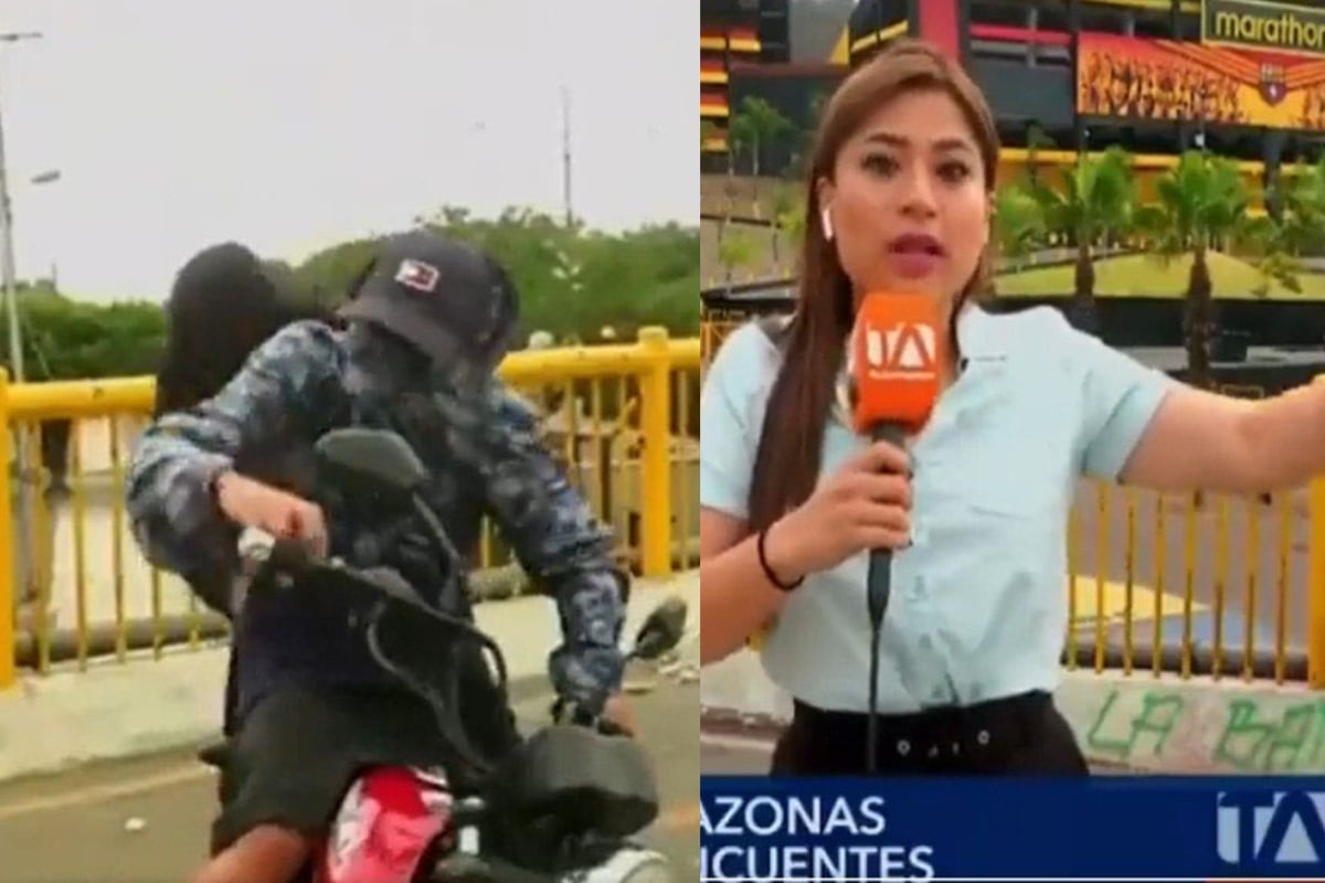 VIDEO | Motociclistas intentan asaltar a reportera en vivo