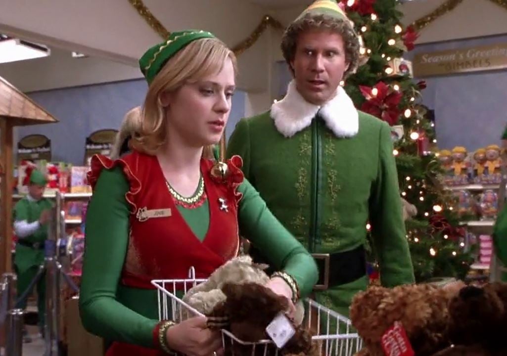 Adoptado de bebé por uno de los duendes de Santa, un hombre deja la fábrica para buscar a su familia en Nueva York.