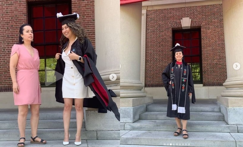 Nos Graduamos De Harvard Mamá Mexicana Termina Su Carrera En Eu Y