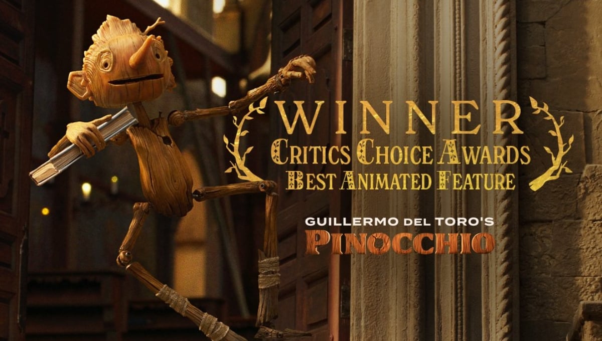 Del Toro gana premio de Critics' Choice Awards con Pinocho