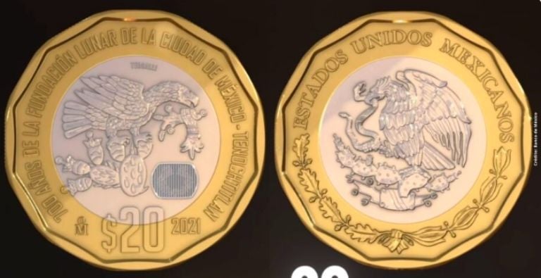 Compran Moneda De 20 Pesos De La Fundación Lunar De Tenochtitlán En 900 Mil Características 5240