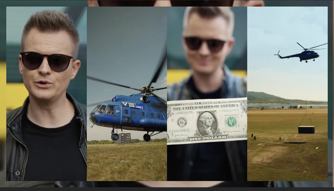 Influencer 'Kazma' lanza 1 millón de dólares desde el cielo para sus fans