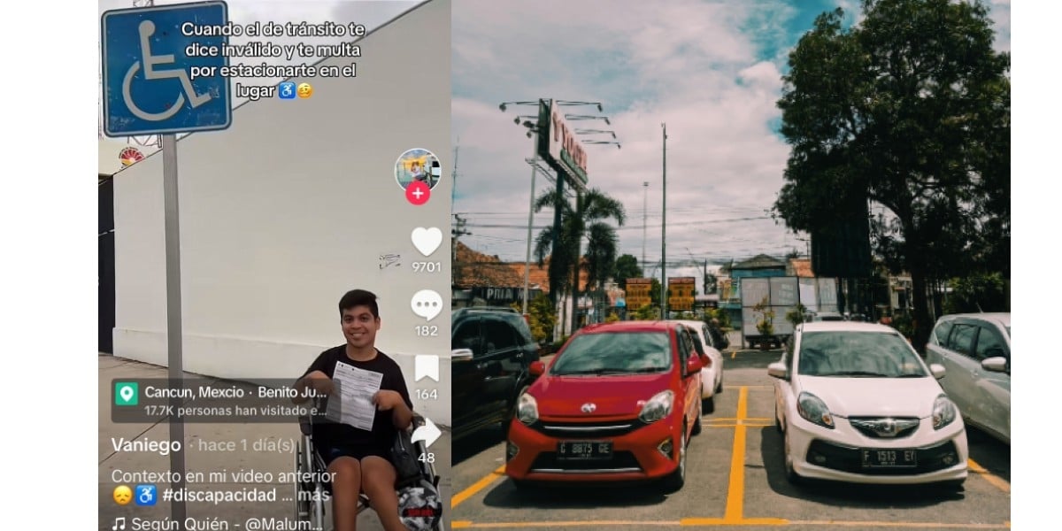 VIDEO: Joven en silla de ruedas es multado por estacionarse en lugar exclusivo