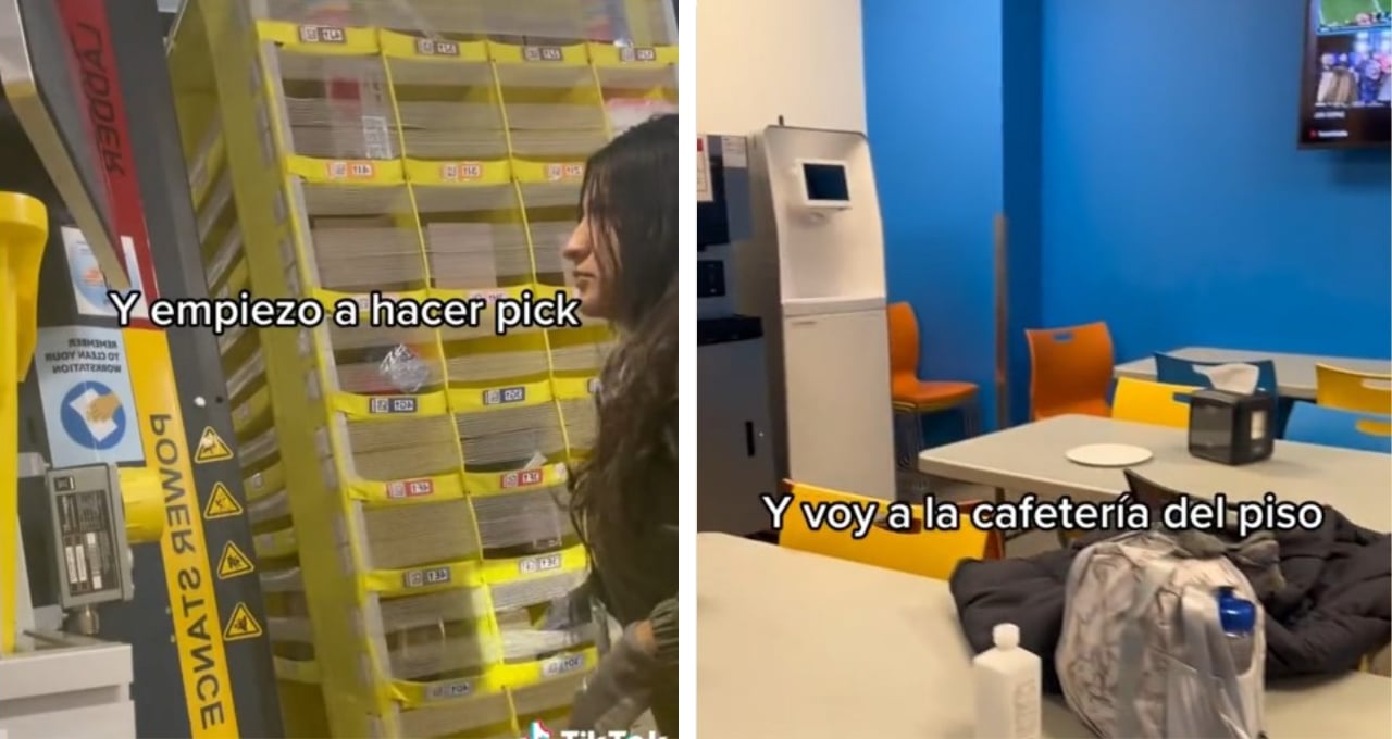 Joven muestra cómo es trabajar en Amazon en el turno de la noche