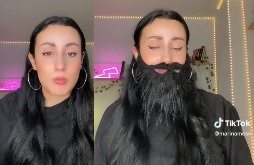 Mujer confiesa que usa barba falsa para caminar sola de noche
