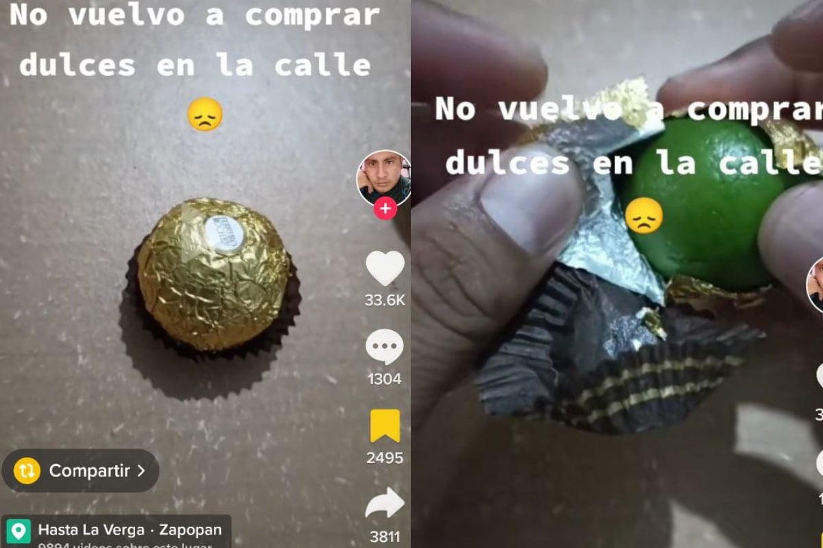 Hombre compra chocolate ferrero rocher y le dan un limón