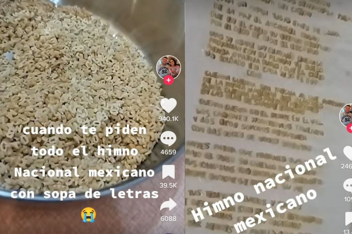 Madre se indigna por tarea de su hija: le dejaron escribir el Himno con sopa de letra