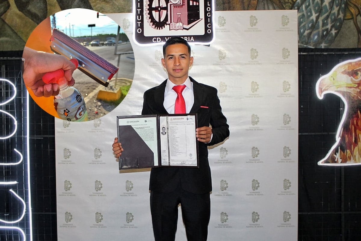 Joven trabaja como limpiavidrios y logra graduarse como ingeniero