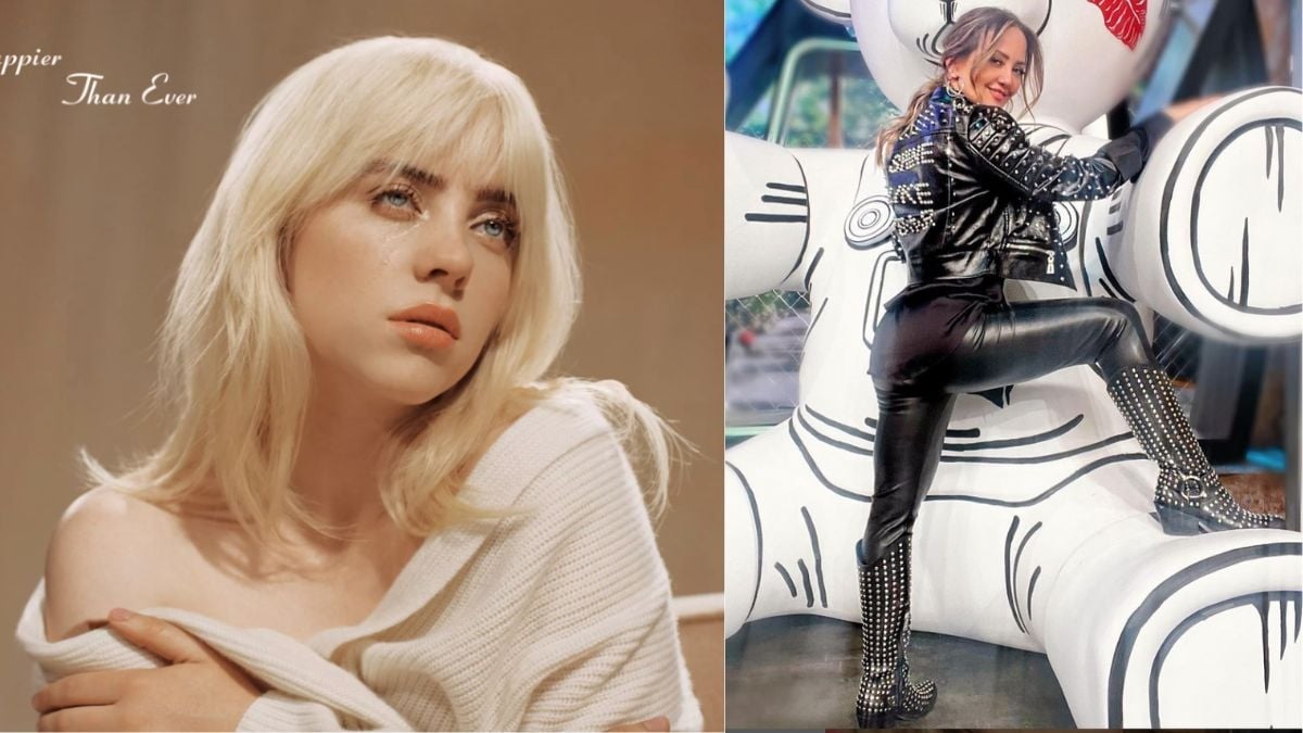Billie Eilish cantó después de la lluvia y Legarreta presume foto con ella