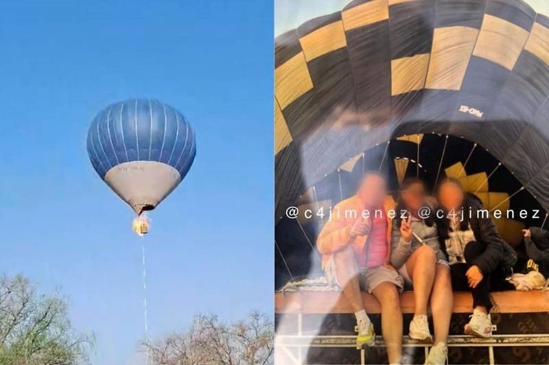 Identifican a familia que viajaba en el globo aerostático que se desplomó