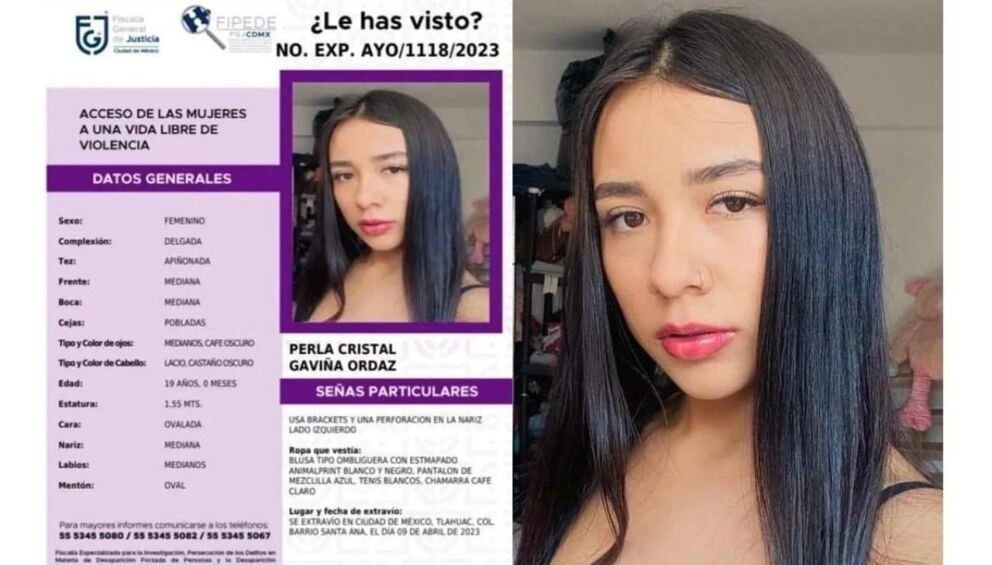 Perla Cristal salió con sus amigos y no volvió a casa en la CDMX