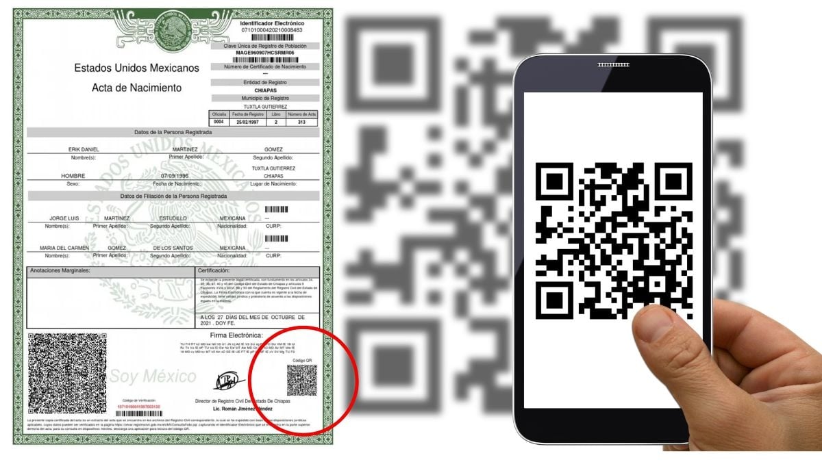 ¿Cómo sacar el Acta de Nacimiento con código QR?