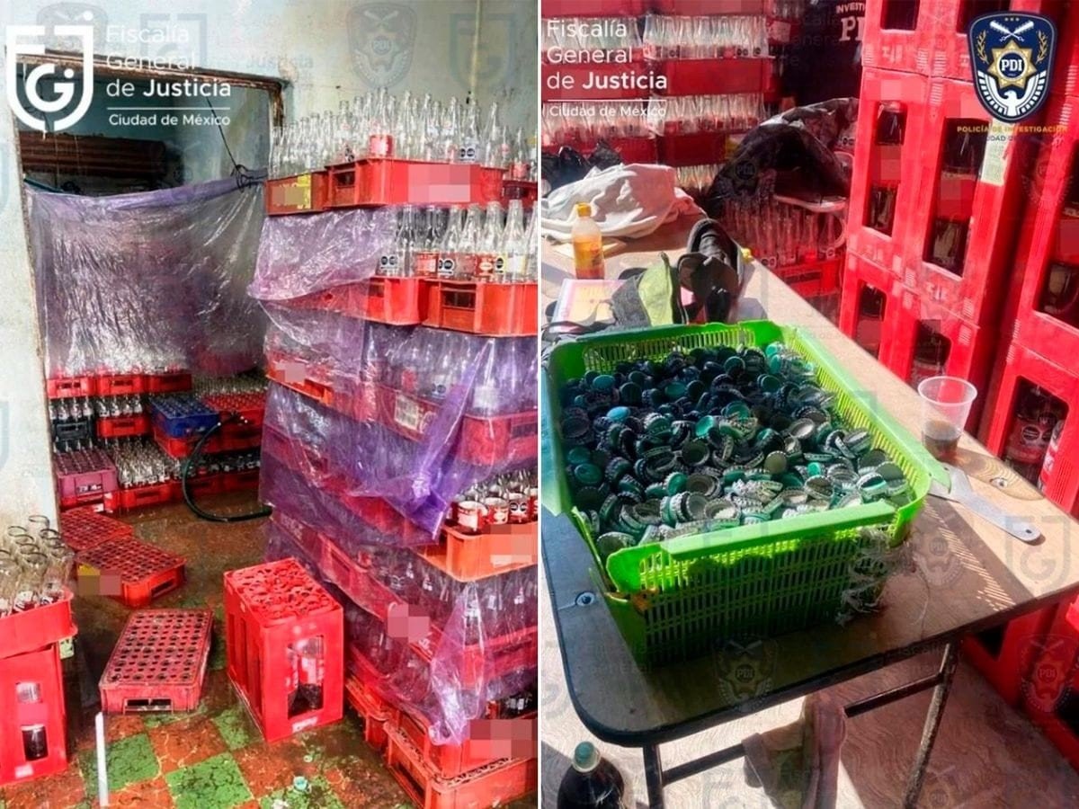 Descubren fábrica de refresco pirata en Iztapalapa