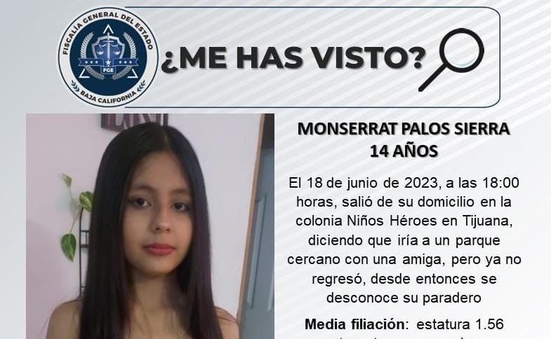 Buscan a Monserrat fue a un parque con una amiga pero ya no regresó a casa