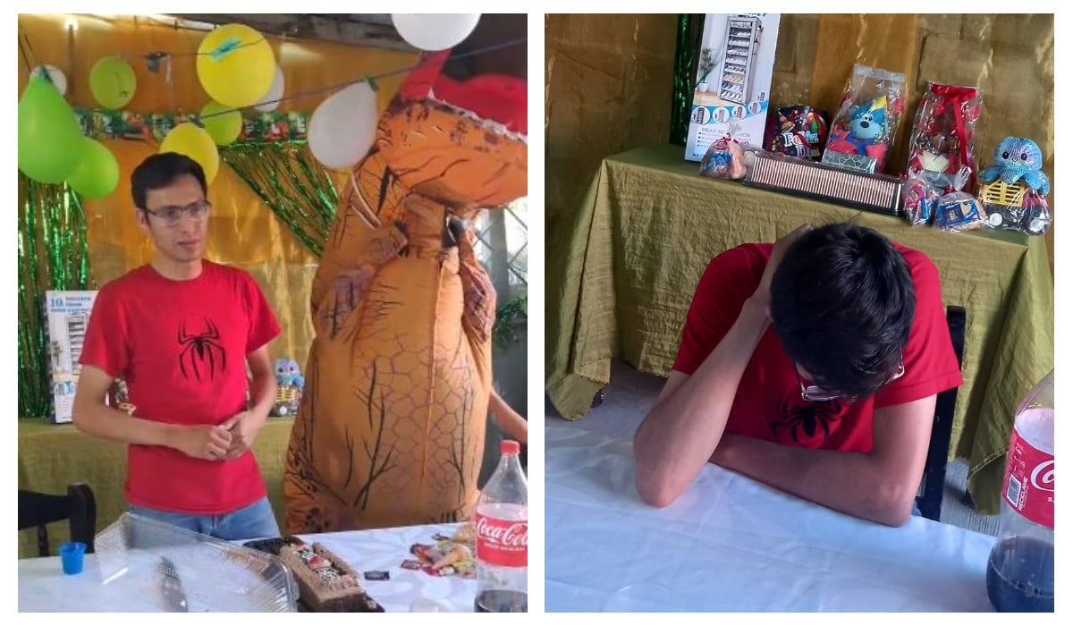 Papá le hace fiesta de cumpleaños a su hijo y su exesposa no le presta al niño
