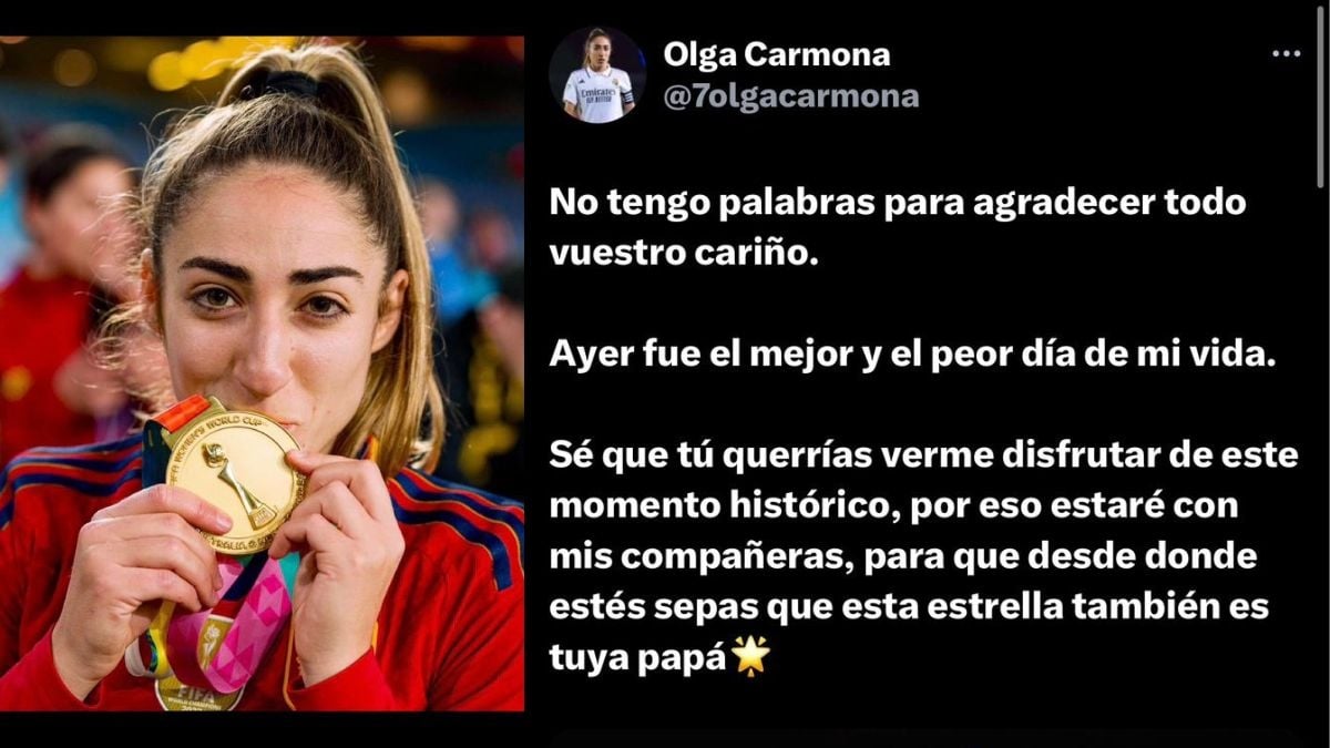 Olga Carmona jugó la final sin saber que su padre había muerto